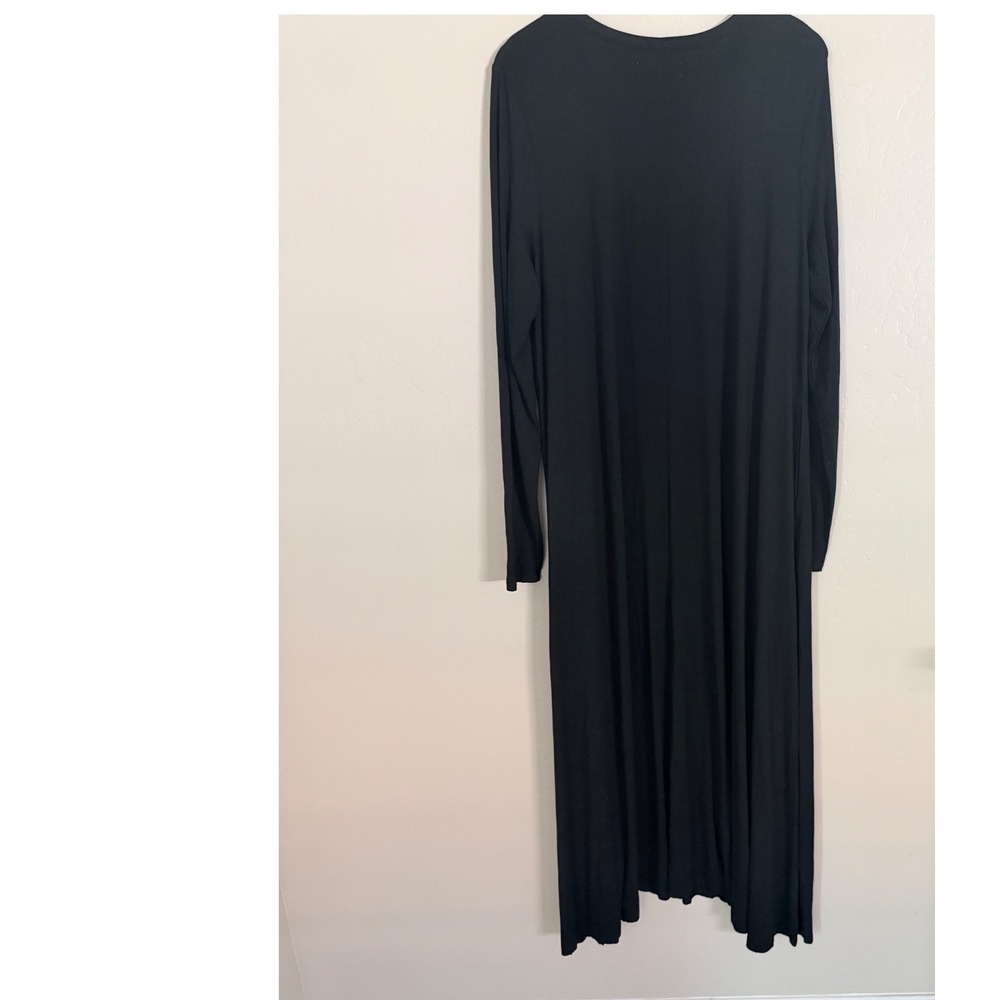 Natural Life Stevie Buttersoft Maxi Dress Black Long Sleeve Flowy XL - Picture 7 of 8